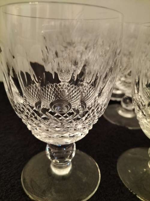 Set of 6 Waterford Crystal Short Stemmed Water Goblet Colleen Pattern