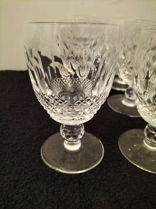 Set of 6 Waterford Crystal Short Stemmed Water Goblet Colleen Pattern