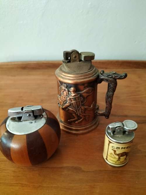 Set of 3 Vintage Table Lighters