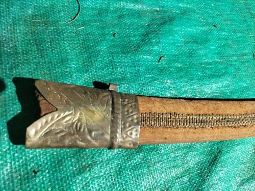 Antique Tulwar Sword with Scabbard South Indian/ Indo Persian Possibly 18/19 Centuary