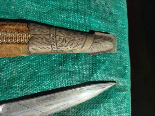 Antique Tulwar Sword with Scabbard South Indian/ Indo Persian Possibly 18/19 Centuary