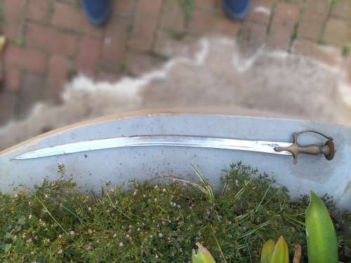 Antique Tulwar Sword with Scabbard South Indian/ Indo Persian Possibly 18/19 Centuary