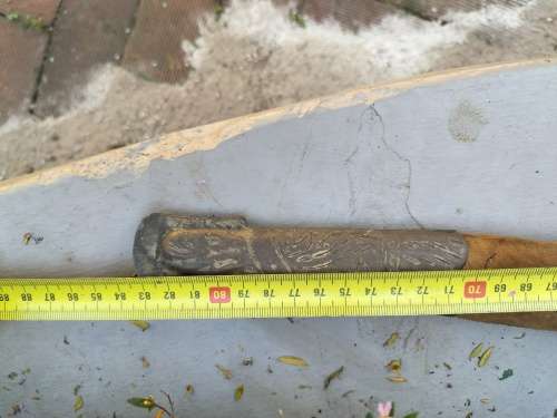 Antique Tulwar Sword with Scabbard South Indian/ Indo Persian Possibly 18/19 Centuary