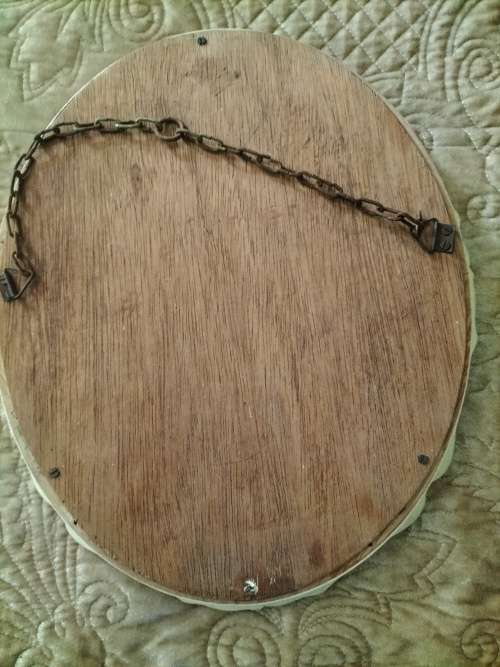 Bevelled Cream & Gold  Oval Mirror