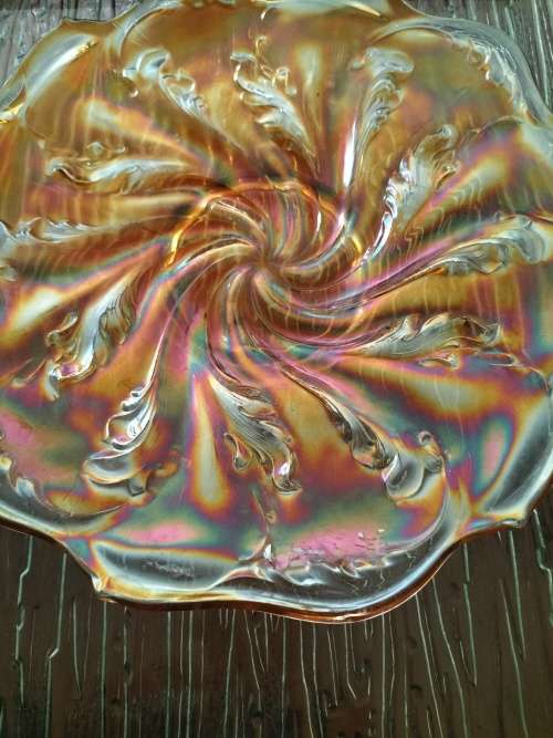 Marigold Carnival Glass Bowl