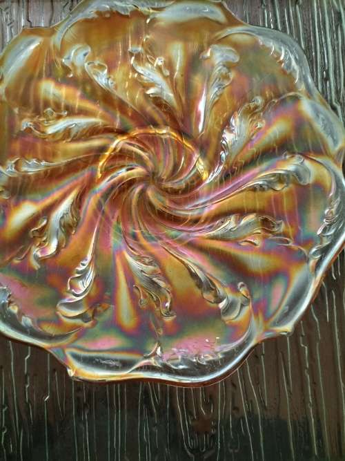 Marigold Carnival Glass Bowl