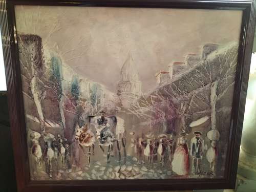 Boris Chezar Sand Painting of French Scene