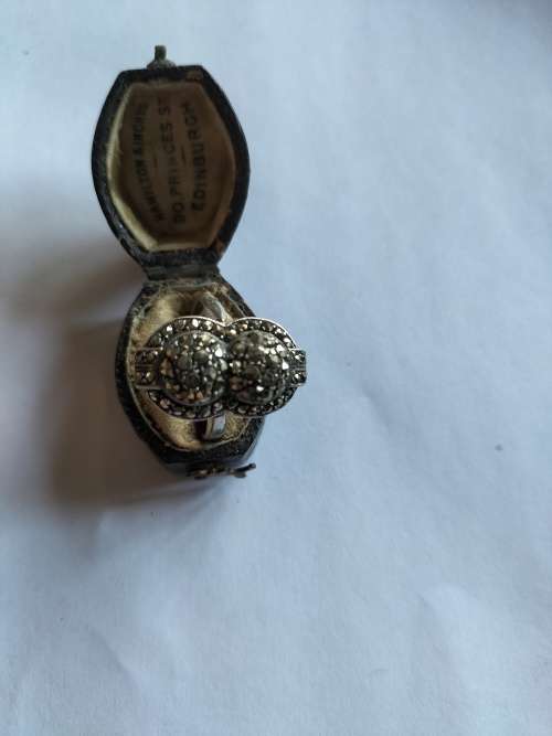 Art Deco Style Marcasite  silver Ring