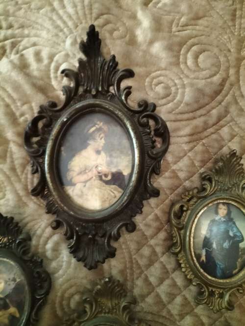 Set 0f 5 Ornately Framed Victorian style pictures
