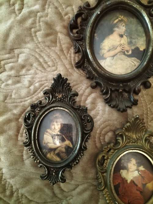 Set 0f 5 Ornately Framed Victorian style pictures