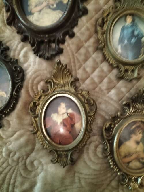 Set 0f 5 Ornately Framed Victorian style pictures