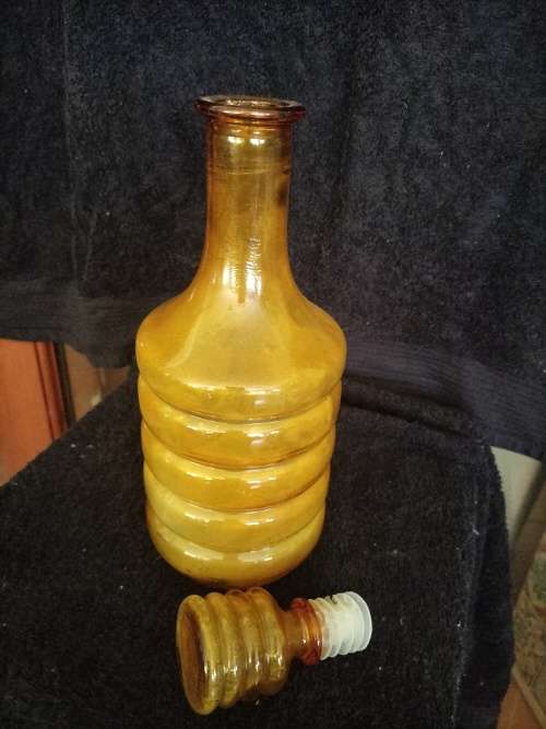 Mid Century Amber Decanter