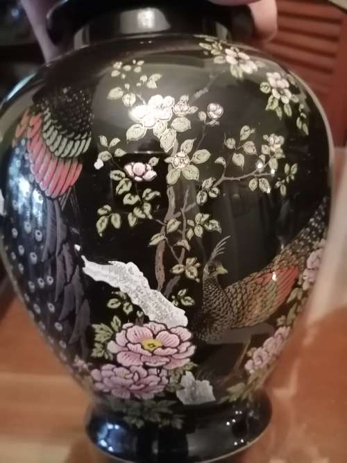 Elweco Porcelain Ginger Jar Genuine Gold Design Japan