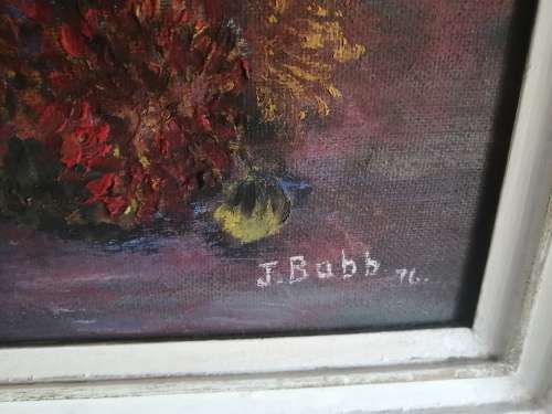 J Babb Floral Still Life Painting