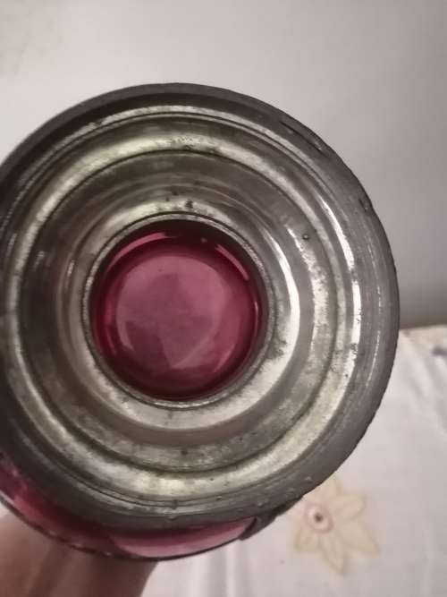 German Antique Cran berry Bacchus Angel Claret Wine Pitcher.