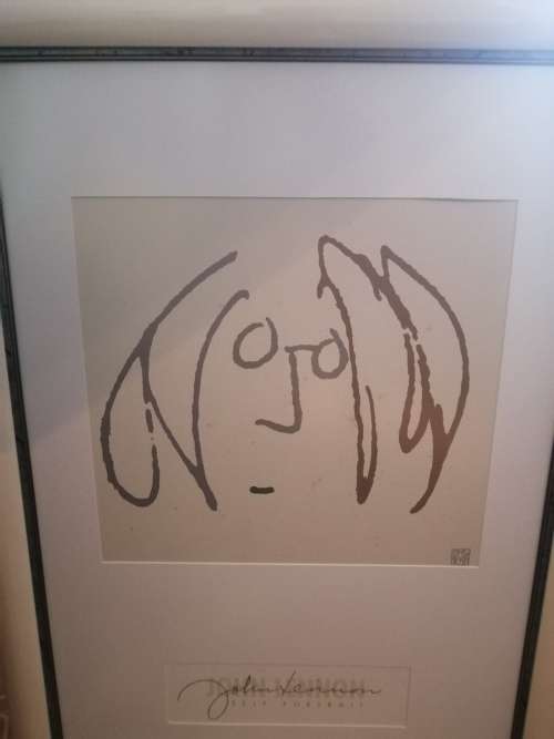 John Lennon  Lithograph Titled `Self Portrait`
