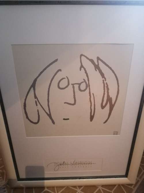 John Lennon  Lithograph Titled `Self Portrait`
