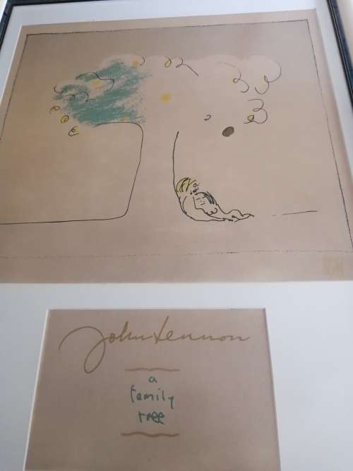John Lennon Lithograph Titled `Family Tree`
