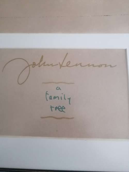 John Lennon Lithograph Titled `Family Tree`