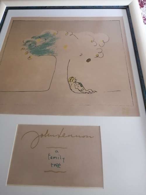 John Lennon Lithograph Titled `Family Tree`