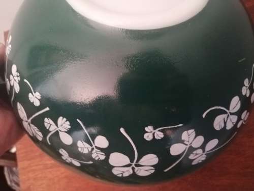 Vintage Shamrock Pyrex Bowl Rare Pattern
