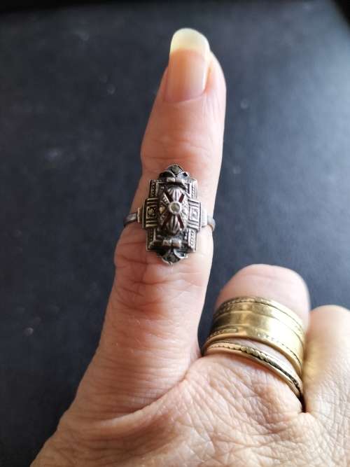 Art Deco Style Marcasite silver Ring