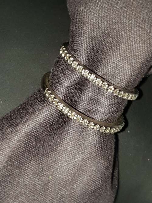 9ct White gold bands set