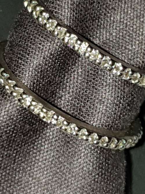 9ct White gold bands set