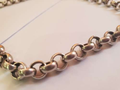 Bold burnished silver  Miglio belcher chain with lobster clasp