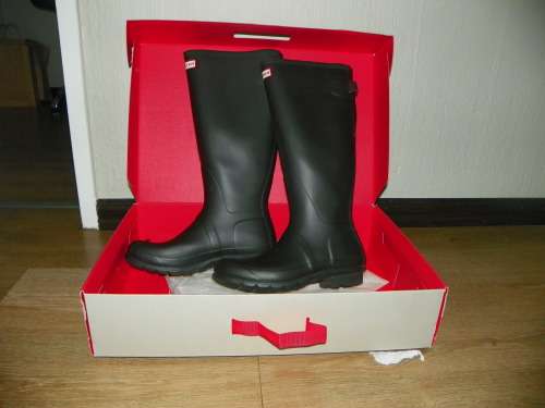 Hunter boots original matt black adjustable (size 7)