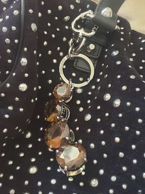 JUICY COUTURE HANDBAG  STUDDED VELOUR WITH DETACHABLE CRYSTAL