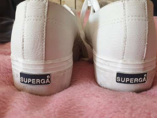 SUPERGA FULL LEATHER PLATFORM- WHITE (UK 5.5 / EU 39)