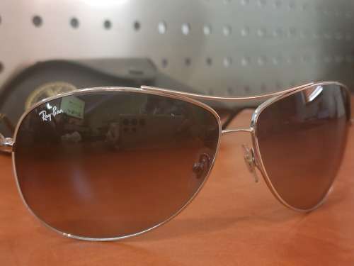 Ray-Ban Rb3293 Metal Aviator Sunglasses, silver frame