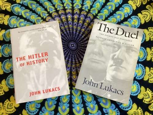 `The Hitler of History` and `The Duel`, two books by John Lukaks - paperbacks.