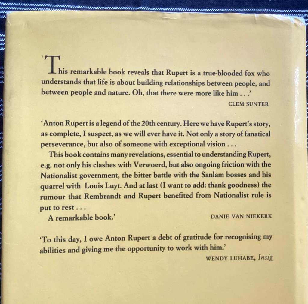 Anton Rupert and Harry Oppenheimer. Two books for the price of One.