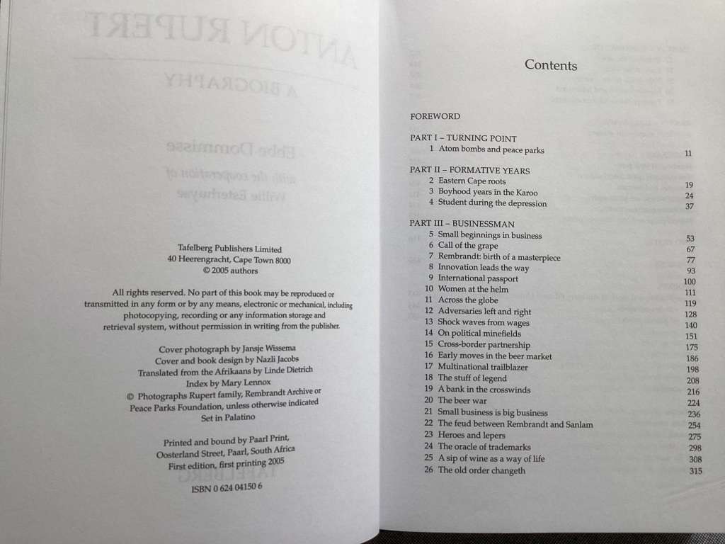 Anton Rupert and Harry Oppenheimer. Two books for the price of One.