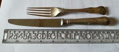 Sterling set of 11 knives and forks