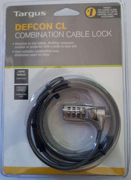 Laptop Notebook Lock - Targus Defcon CL Combination Lock