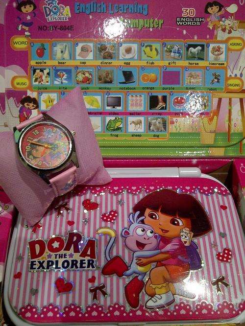 DORA THE EXPLORER BABY LAPTOP - INTELLIGENT LEARNING GAME PLUS FREE WATCH! GRAB IT!!!