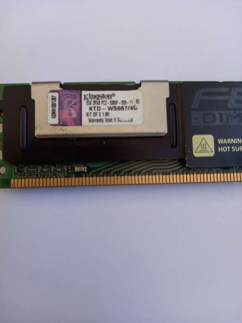 Kingston 2Gb 2Rx8 PC2-5300F-555-11 BO VINTAGE RAM COMPUTERS