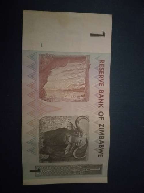 1 one Dollar Zimbabwe Money NOTES