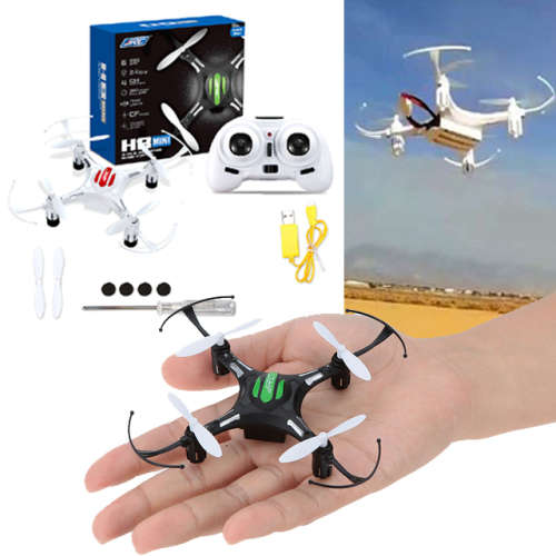 Mini radio controlled quadcopter drone