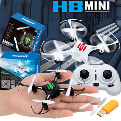 Mini radio controlled quadcopter drone