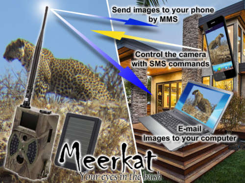 Trail camera-motion sensor GSM enabled camera with solar panel