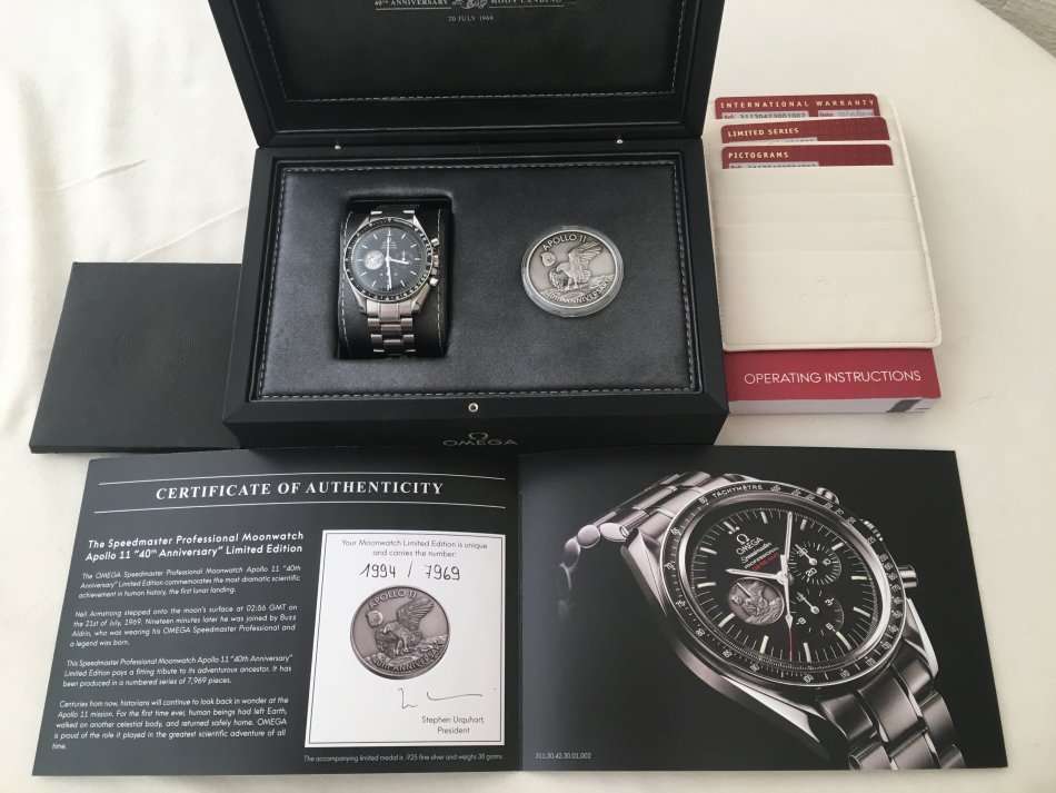 OMEGA SPEEDMASTER PROFESSIONAL MOONWATCH APOLLO 11 40TH ANNIVERSARY