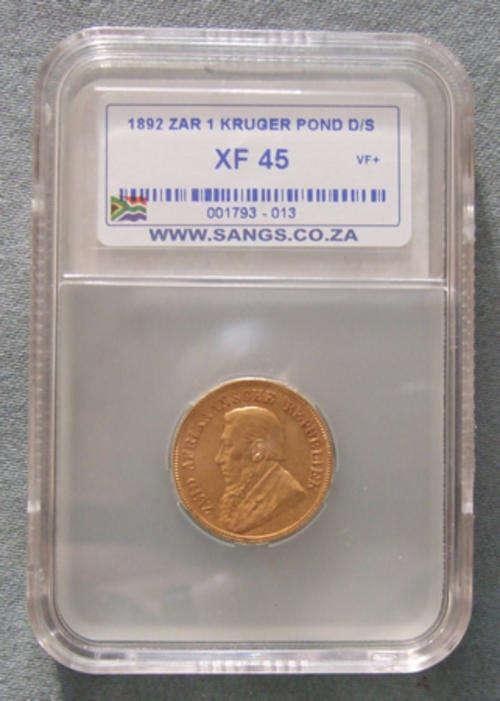 ZAR Kruger Pond D/S -1892 XF45 SANGS -