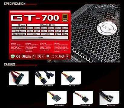 Aerocool GT-700 700W 80+ Bronze PSU - POWER SUPPLY