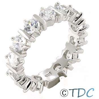 Stunning Sterling Silver Eternity Ring Size 8