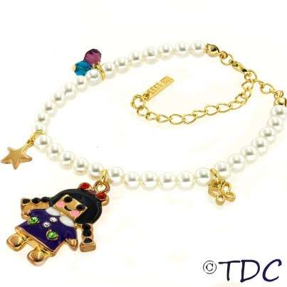 Pearl Dolly Charm Bracelet