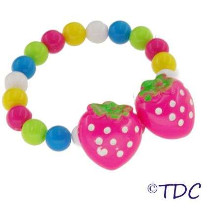 Girl's Stretchy Strawberries Bracelet